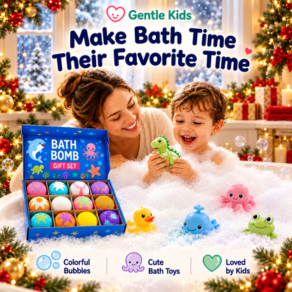 🔥 Limited Time – Save 70% Today🌿 Gentle Kids Bath Bomb Set – Food-Grade Colors, Surprise Toys & Fun Bath Time Adventures