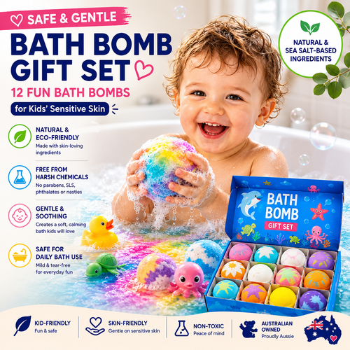 🔥 Limited Time – Save 70% Today🌿 Gentle Kids Bath Bomb Set – Food-Grade Colors, Surprise Toys & Fun Bath Time Adventures