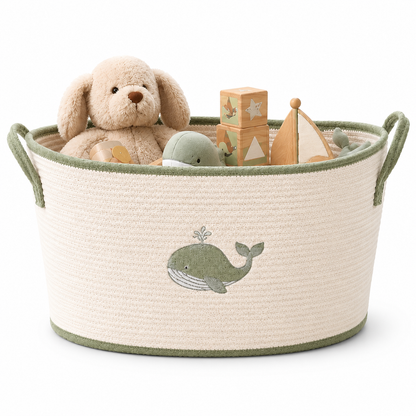 Cute Whale Baby Toy Storage Basket