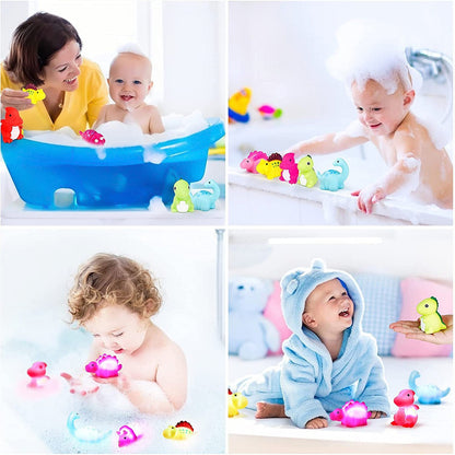 💦BVJ® Baby Light-Up Dinosaur Bath Toy—🎈Lights up in water, changes with temperature, and turns every bath into a fun little adventure.