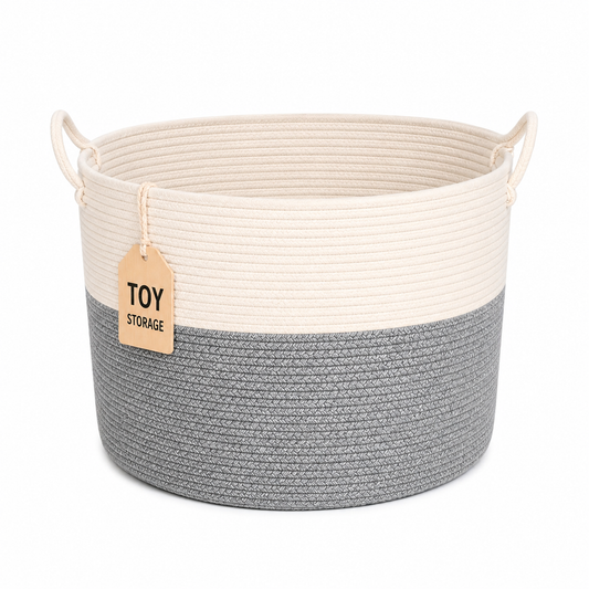 Large Woven Baby Toy Storage Basket