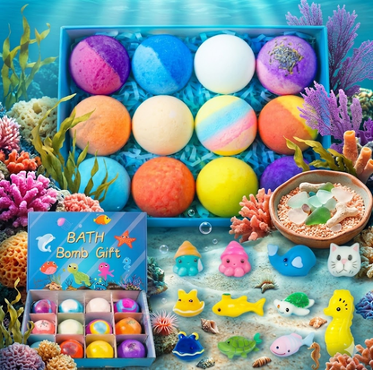 🔥 Limited Time – Save 70% Today🌿 Gentle Kids Bath Bomb Set – Food-Grade Colors, Surprise Toys & Fun Bath Time Adventures