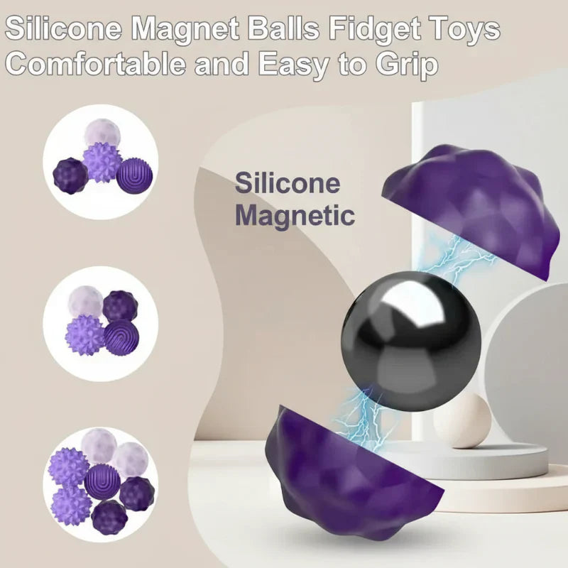 Magnetic Silicone Stress Relief Fidget Balls